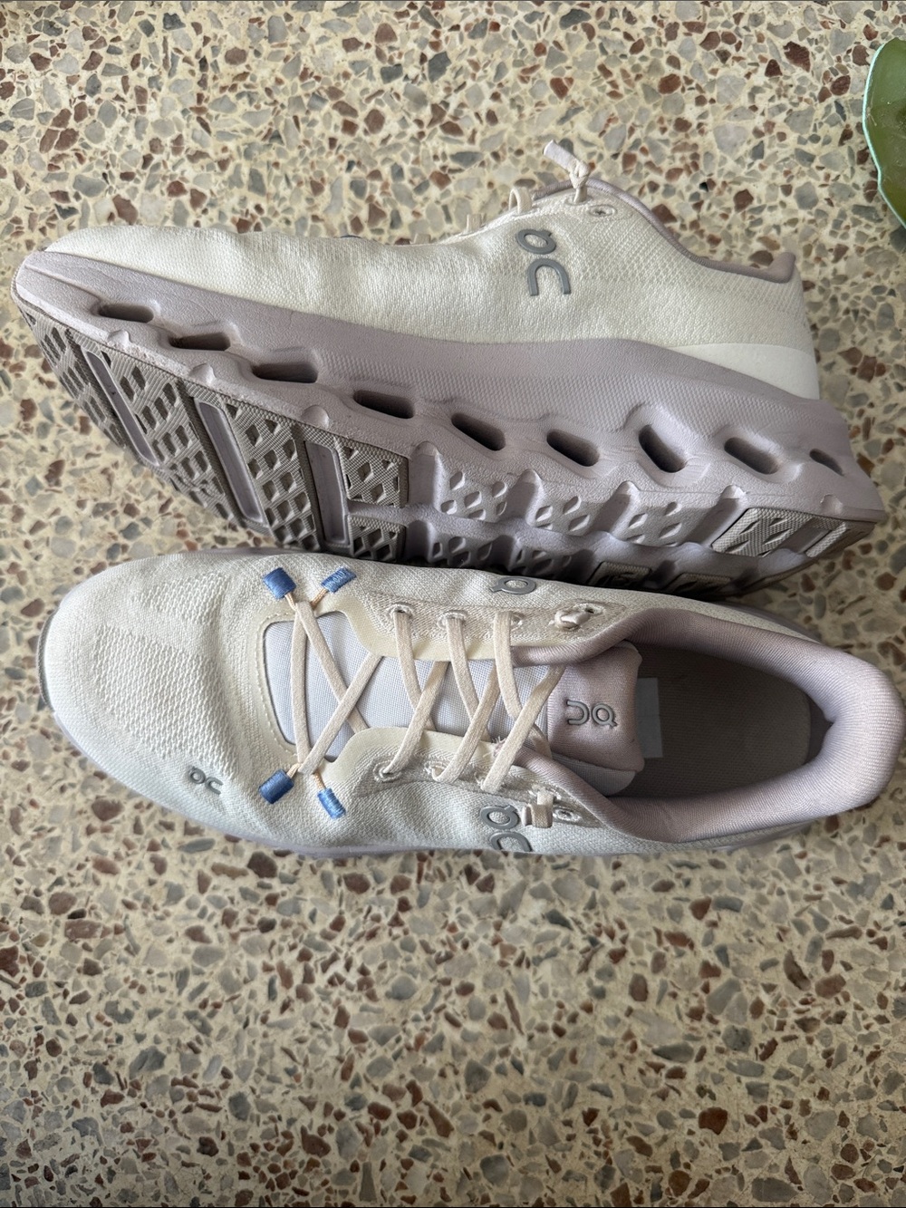 On Running Women's Cream & Light Blue Cloudnova Sneakers